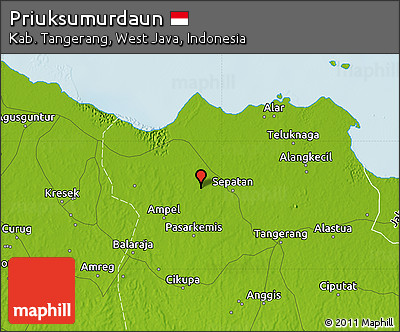 Physical Map of Priuksumurdaun