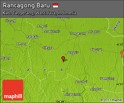 Physical Map of Rancagong Baru