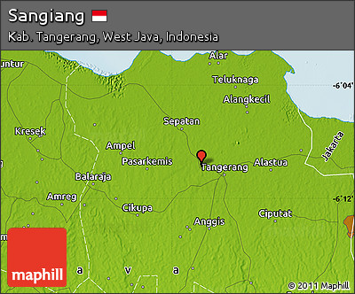 Physical Map of Sangiang