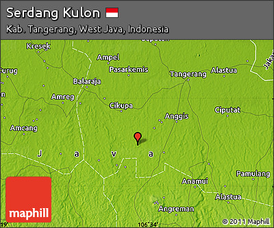 Physical Map of Serdang Kulon