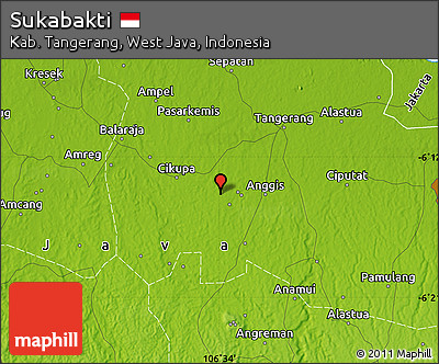 Physical Map of Sukabakti