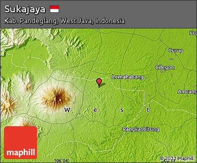 Physical Map of Sukajaya