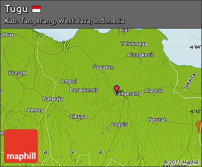 Physical Map of Tugu