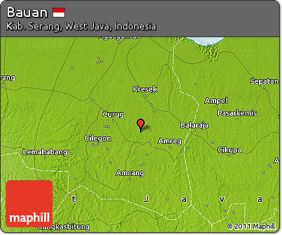 Physical Map of Bauan