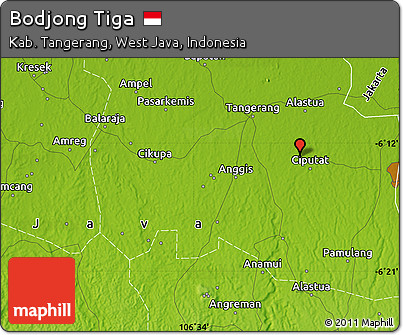 Physical Map of Bodjong Tiga