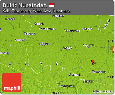 Physical Map of Bukit Nusaindah