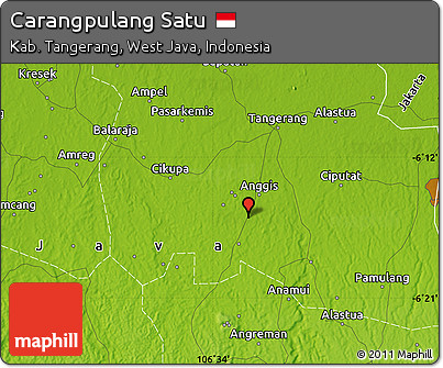 Physical Map of Carangpulang Satu