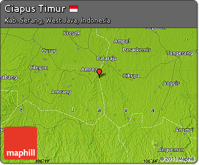 Physical Map of Ciapus Timur