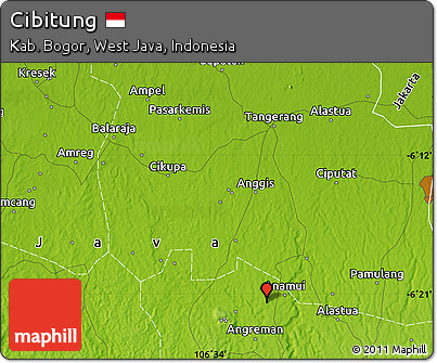 Physical Map of Cibitung