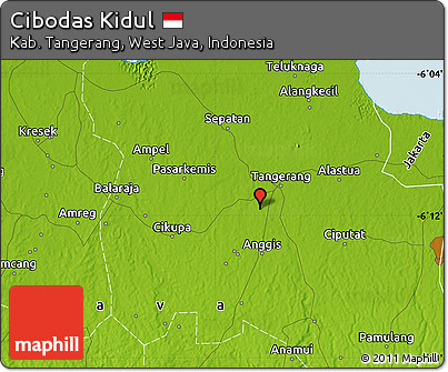 Physical Map of Cibodas Kidul