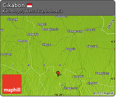 Physical Map of Cikabon