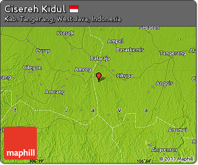 Physical Map of Cisereh Kidul