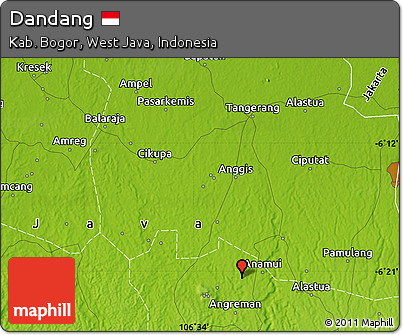 Physical Map of Dandang