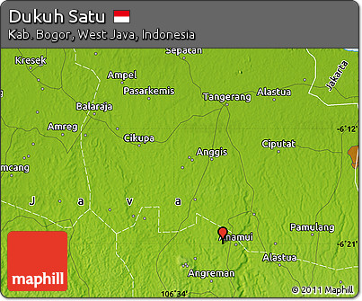 Physical Map of Dukuh Satu