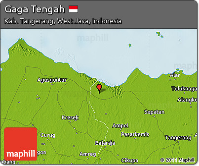 Physical Map of Gaga Tengah