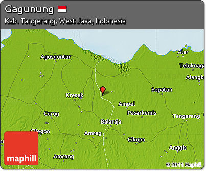 Physical Map of Gagunung