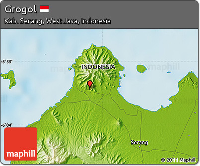 Physical Map of Grogol