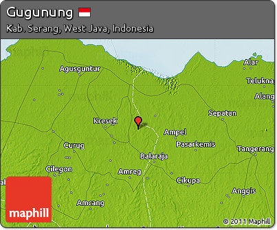 Physical Map of Gugunung