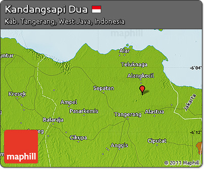 Physical Map of Kandangsapi Dua