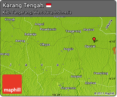 Physical Map of Karang Tengah
