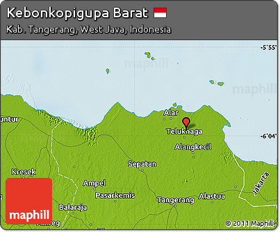 Physical Map of Kebonkopigupa Barat