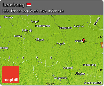 Physical Map of Lembang