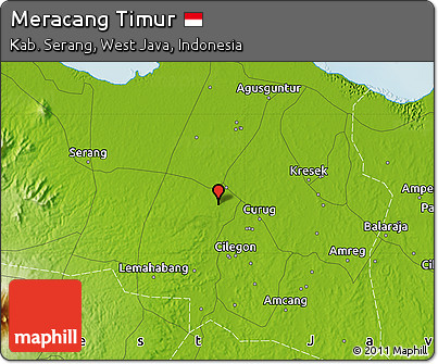 Physical Map of Meracang Timur
