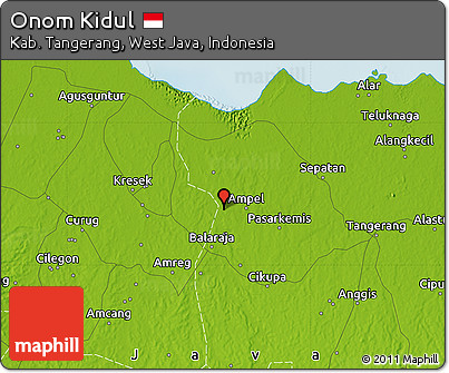Physical Map of Onom Kidul