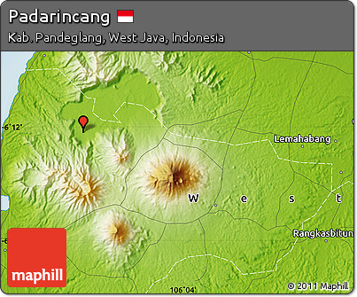 Physical Map of Padarincang