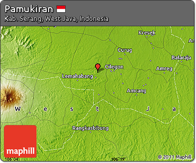 Physical Map of Pamukiran