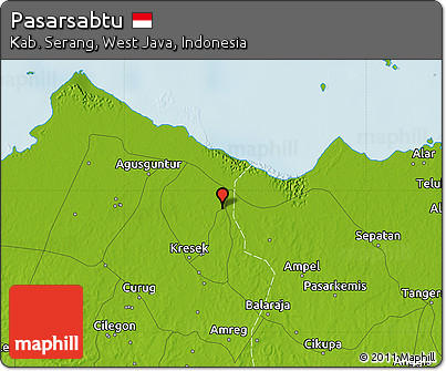 Physical Map of Pasarsabtu