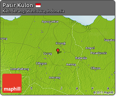Physical Map of Pasir Kulon