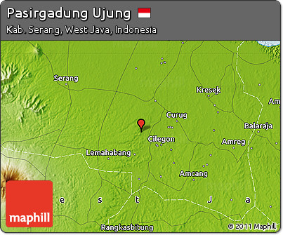 Physical Map of Pasirgadung Ujung