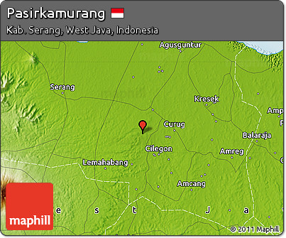 Physical Map of Pasirkamurang
