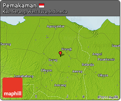 Physical Map of Pemakaman