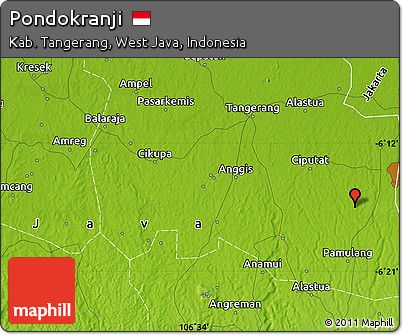 Physical Map of Pondokranji