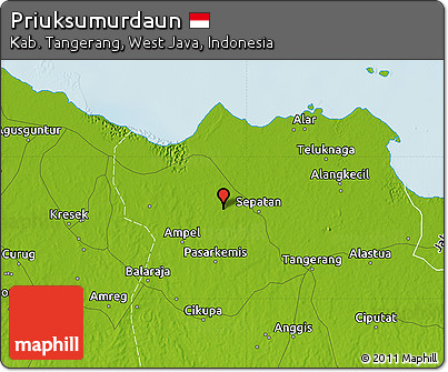 Physical Map of Priuksumurdaun