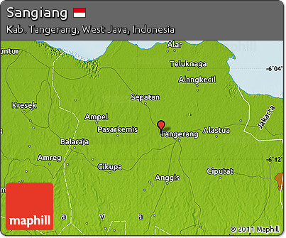 Physical Map of Sangiang