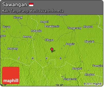 Physical Map of Sawangan