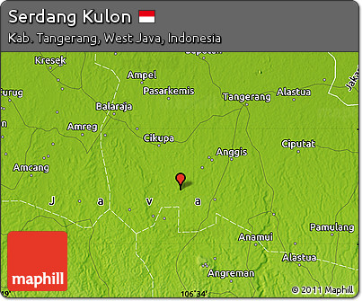 Physical Map of Serdang Kulon