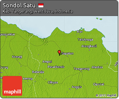 Physical Map of Sondol Satu