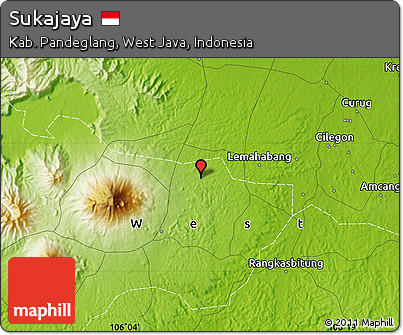 Physical Map of Sukajaya