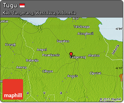 Physical Map of Tugu