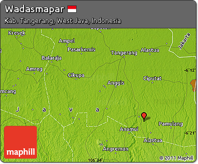 Physical Map of Wadasmapar
