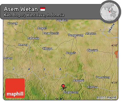 Satellite Map of Asem Wetan