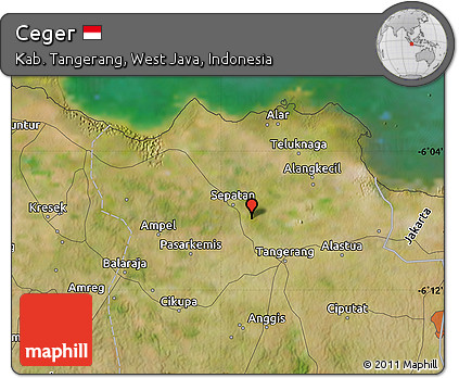 Satellite Map of Ceger