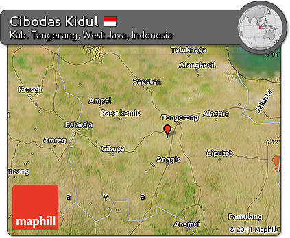 Satellite Map of Cibodas Kidul