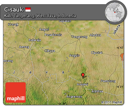 Satellite Map of Cisauk