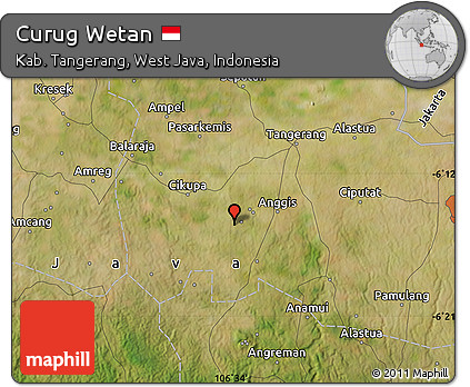 Satellite Map of Curug Wetan