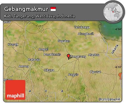 Satellite Map of Gebangmakmur